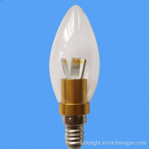 3W AC 10-240V High Power Decoration LED Candle Light, E14 Lamp Base